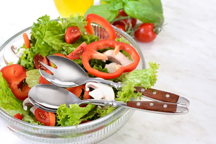 GRÄWE Besteckset, Nürnberg, 36-teilig, 6 Personen, Edelstahl, brauner Griff, rustikal, schwere Quali