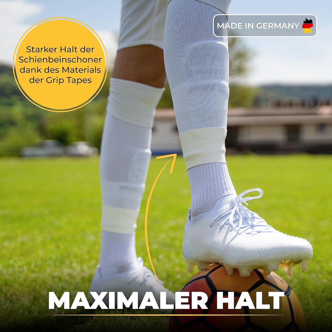 PASTE ® Schienbeinschonerhalter aus Silikon - DAS ORIGINAL - Fussball für Herren, Damen & Kinder 2er