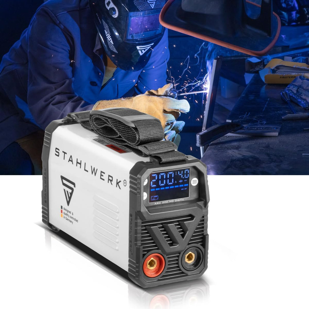 STAHLWERK Schweissgerät ARC 200 MD Digital - DC MMA | E-Hand | Lift-TIG Inverter mit 200 Ampere, Dig