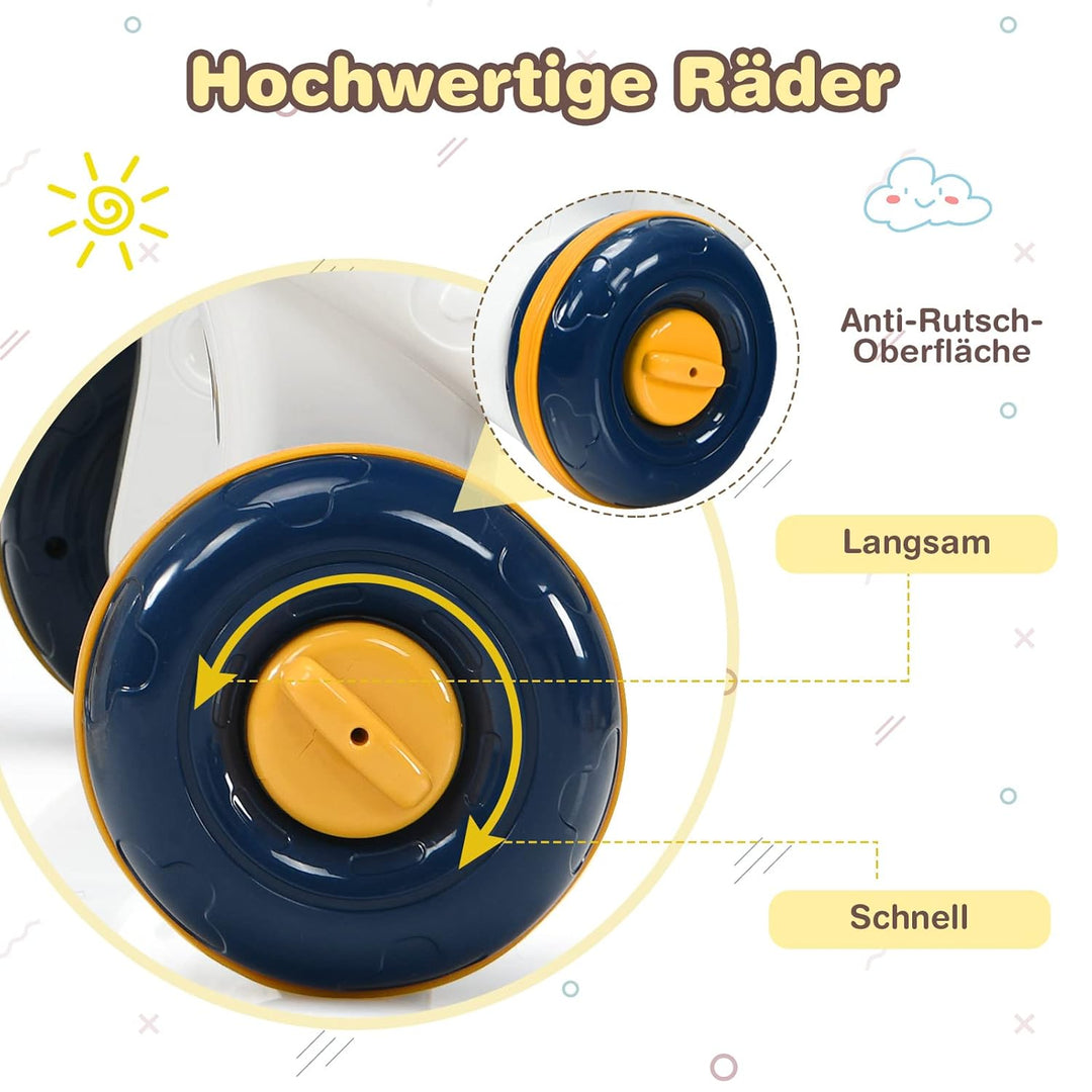 DREAMADE 2 in 1 Lauflernhilfe, Kinder Laufrad mit Musik & Licht, Lauflernwagen mit rutschfesten Räde