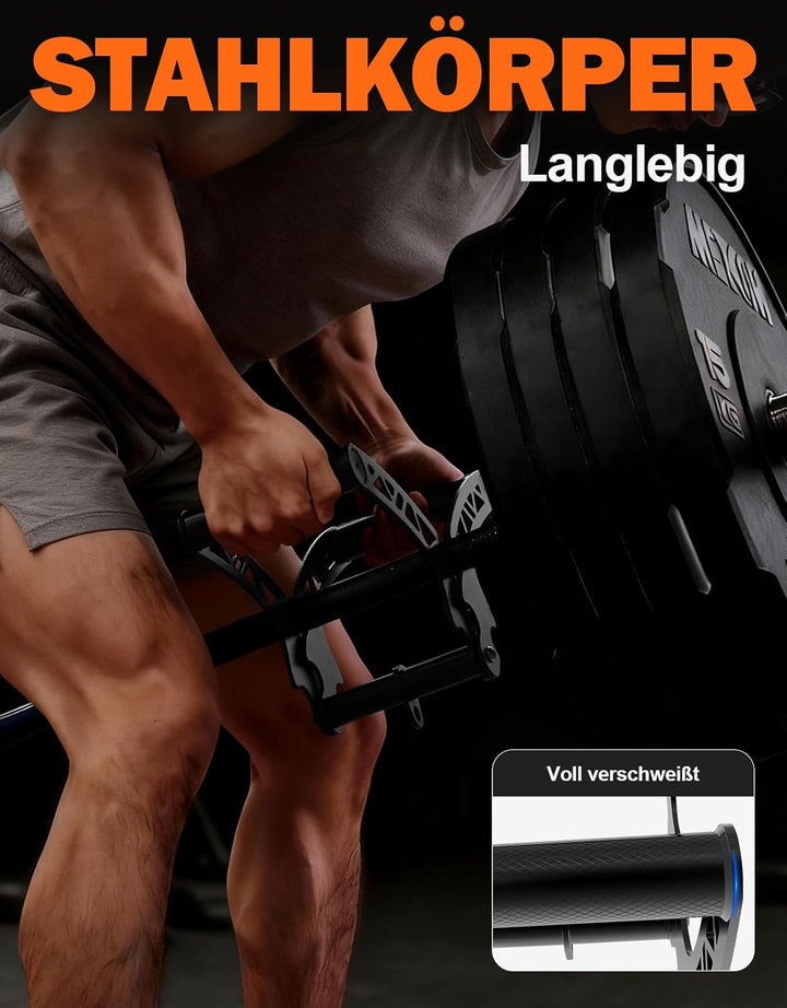 Fitarc Verstellbare Breite T-Stange, Reihengriff, Landminen-Befestigung für Langhantel, U-Clips, Fit