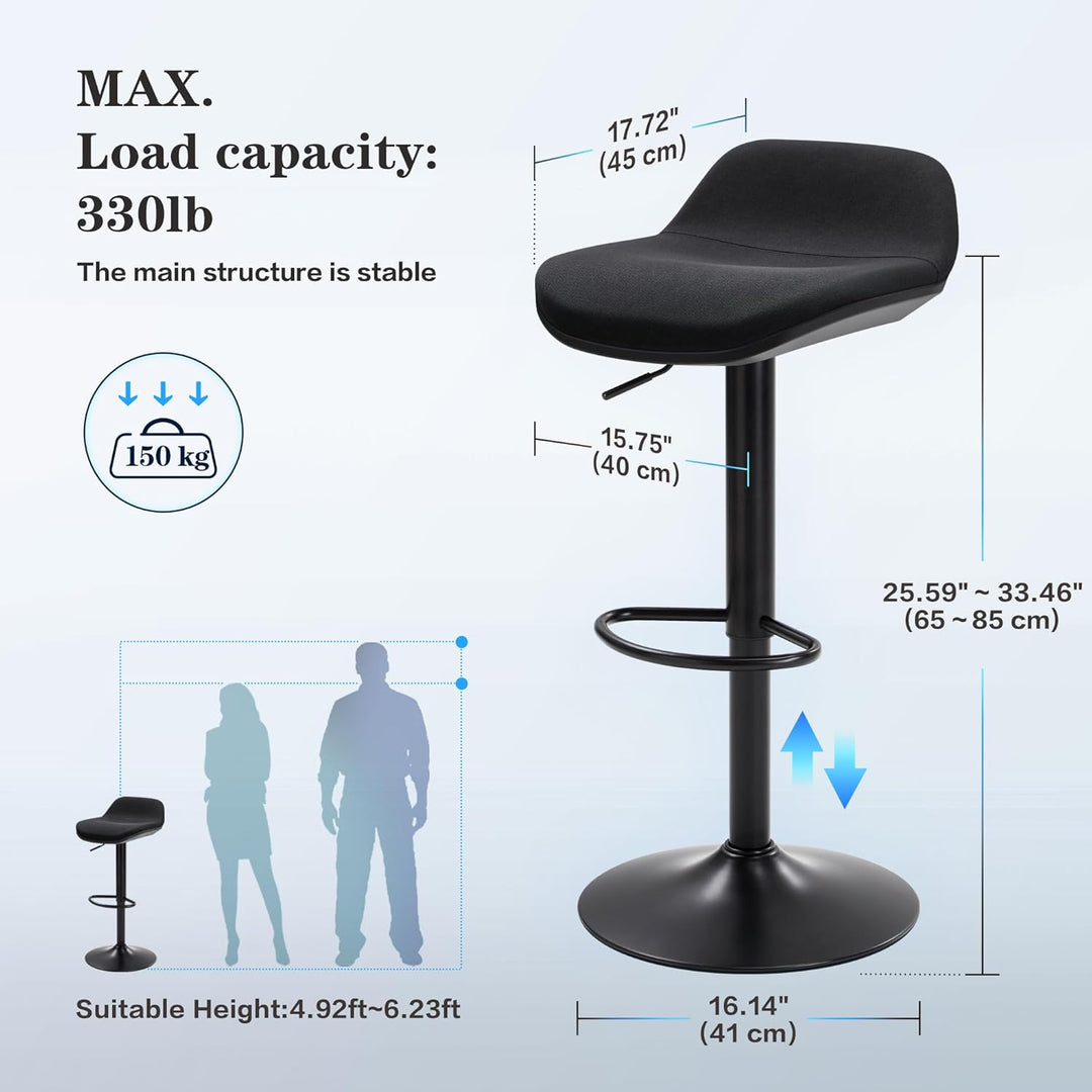 IWMH Stehhocker Höhenverstellbar, Ergonomische Stehhilfe, 360° Drehbar Bürohocker mit Anti-Rutsch Gr