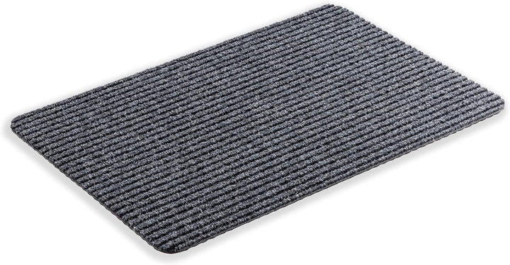 Astra Fussmatte innen grau Schmutzfangmatte rutschfest – Türmatte 40x60 cm wasserabweisend – Rib Lin