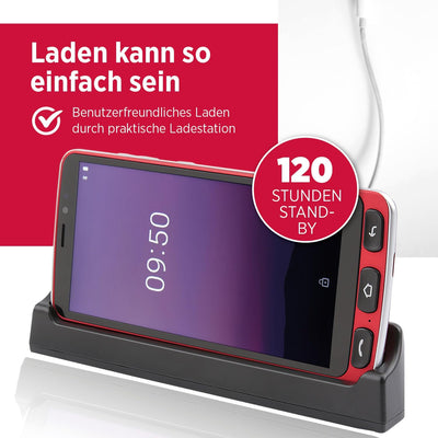 Olympia Neo 16 GB Smartphone für Senioren | Extragrosse Darstellung | Hörgerätekompatibel | Notrufta