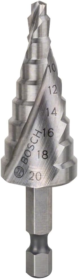 Bosch Professional Stufenbohrer HSS mit 1/4"-Sechskantschaft (Ø 4-20 mm, 9 Stufen, Zubehör für Bohrm