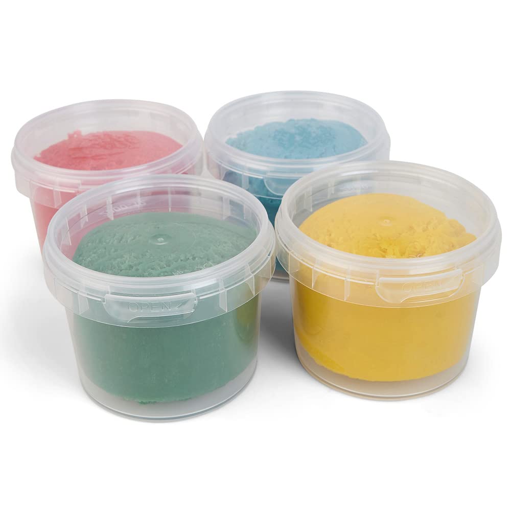 GRÜNSPECHT Bio-Soft-Knete, 4 Farben aus natürlichen Rohstoffen, Lebensmittelqualität, weich, mischba