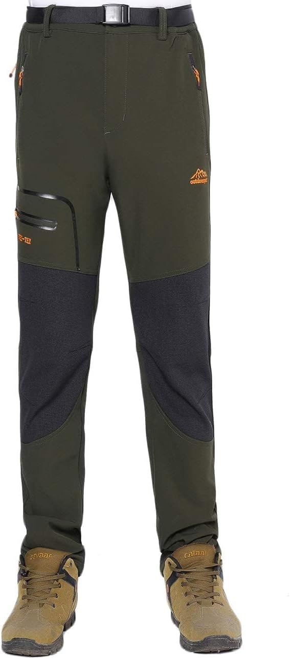 BenBoy Herren Wanderhose Wasserdicht Softshellhose Outdoorhose Winddicht Warm Gefüttert Skihose Snow