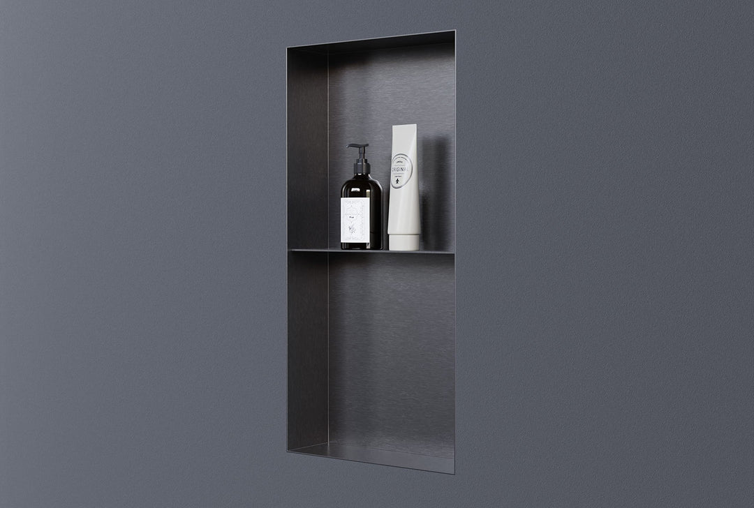 Wandnische aus Edelstahl NT306010X randlos mit Ablagefach - 30 x 60 x 10 cm (B x H x T) - Farbe wähl