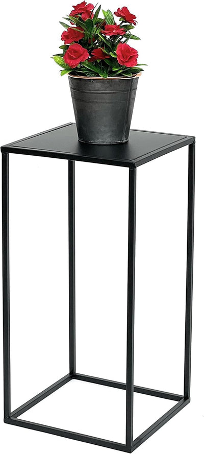 DanDiBo Blumenhocker Metall Schwarz Eckig 60-50 cm Blumenständer Beistelltisch 96312 Blumensäule Mod