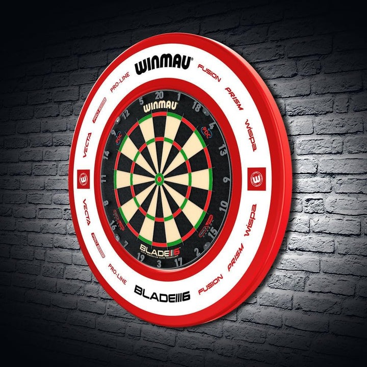 WINMAU Dartscheibe Schutzring – Pro Line 1.0 & 2.0 Rot, Blau, Schwarz & Weiss Dart Surround, Rot