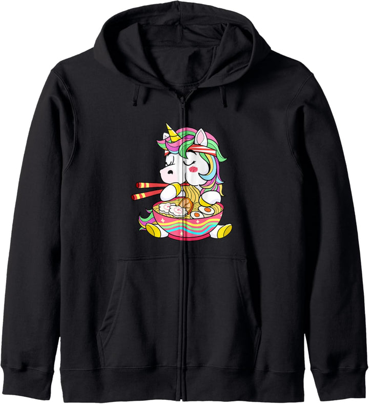 Ramen Unicorn Gift Kawii Japanese Anime Kapuzenjacke