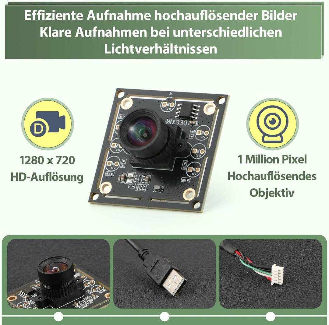 3 Stück 100 Grad Kameramodul ov9732 Chip Kameramodul USB2.0 1280x720 Pixel 30fps Kameramodul für aut