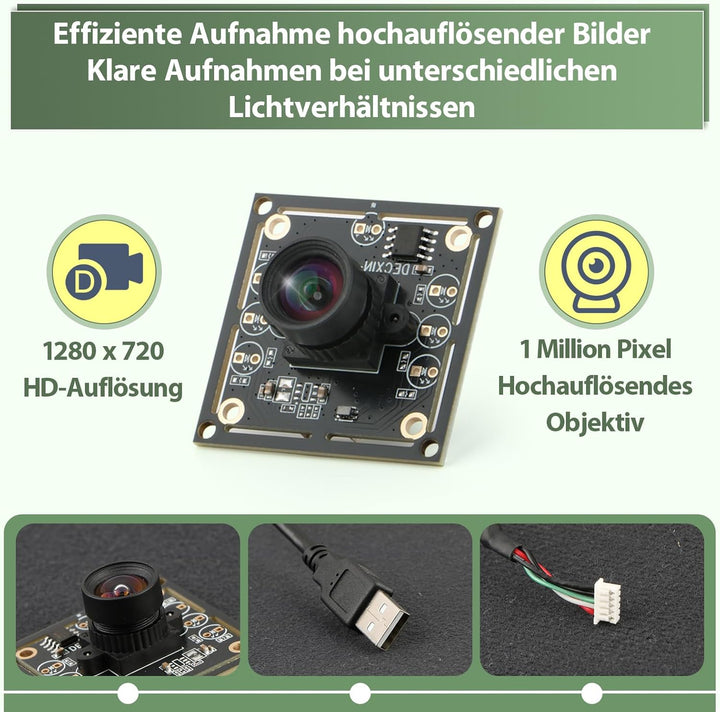 3 Stück 100 Grad Kameramodul ov9732 Chip Kameramodul USB2.0 1280x720 Pixel 30fps Kameramodul für aut