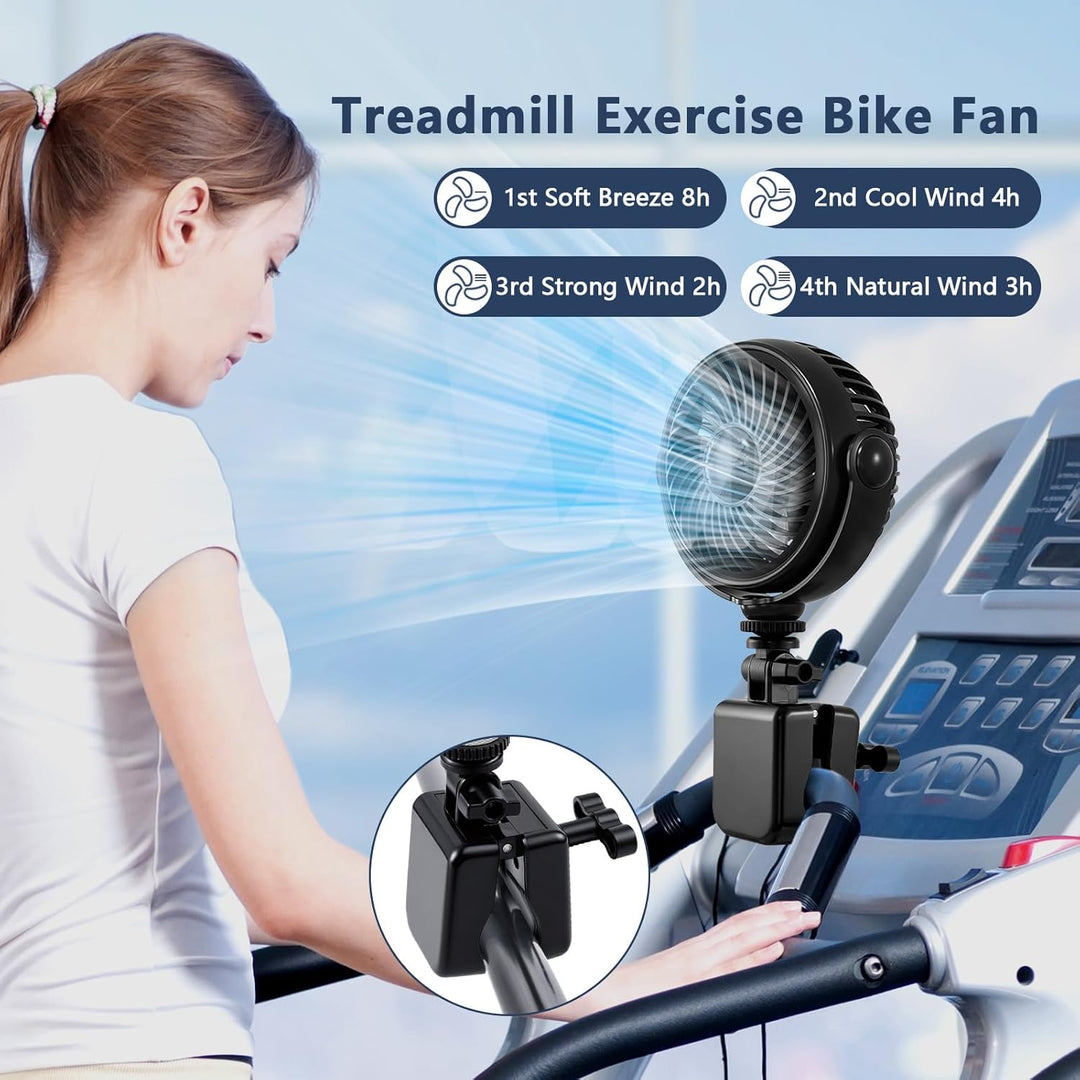 Wiederaufladbarer Peloton-Bike-Ventilator mit Baumwollpolstern für Dufttropfen, tragbarer Clip-Venti