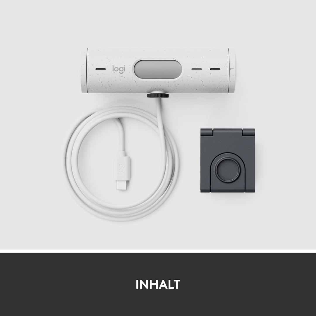Logitech Brio 500 Full-HD-Webcam mit Auto-Lichtkorrektur, Zeigemodus, Doppelmikrofon + Rauschunterdr