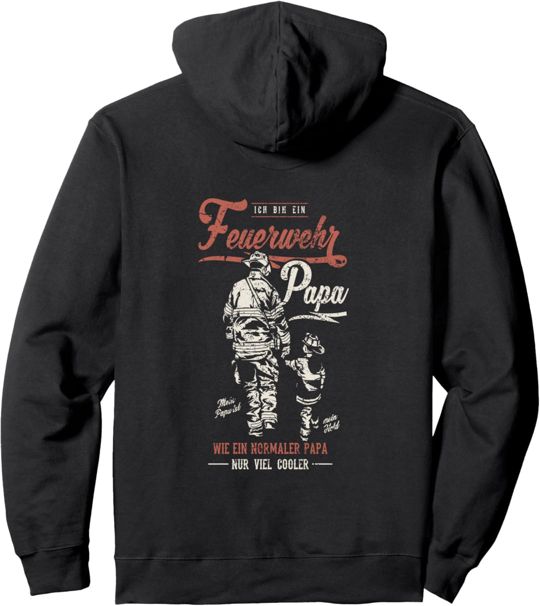 Ich bin ein Feuerwehr Papa! Partnerdesign für Vater & Kind Pullover Hoodie