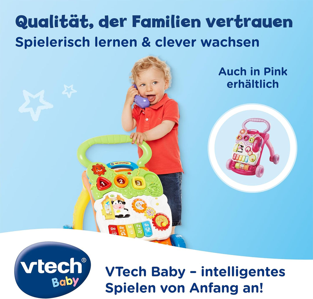 VTech Baby 80-077064 - Spiel und Laufwagen, Normalverpackung, Bunt-Grün/Orange