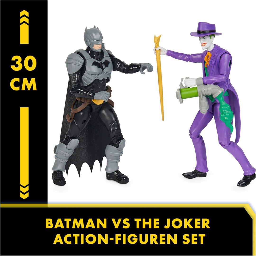 DC Batman Adventures Batman vs The Joker Action-Figuren Set, 30 cm - 2 voll bewegliche Figuren mit 1