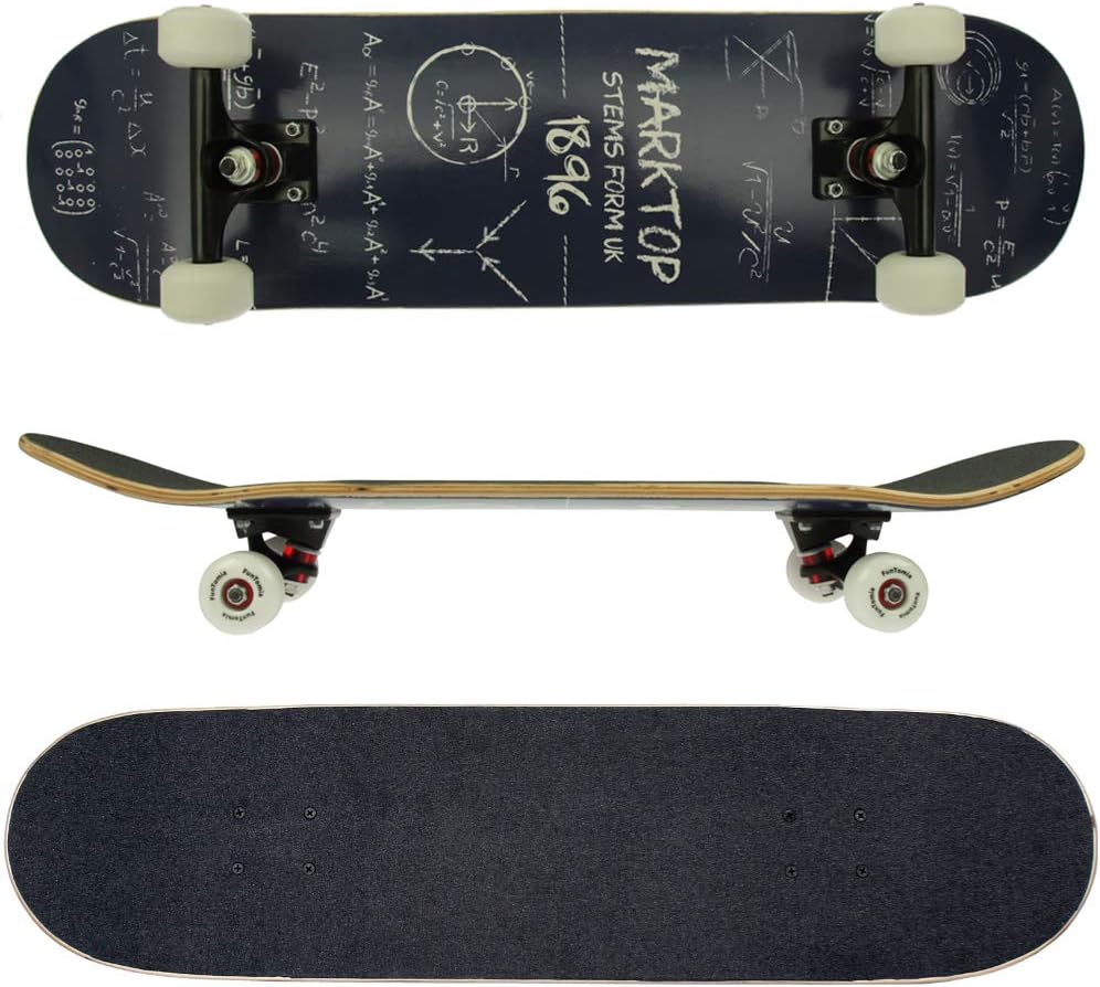 FunTomia Skateboard mit Mach1 Kugellager Rollenhärte 100A und 100% 7-lagigem Ahornholz Skate Board m