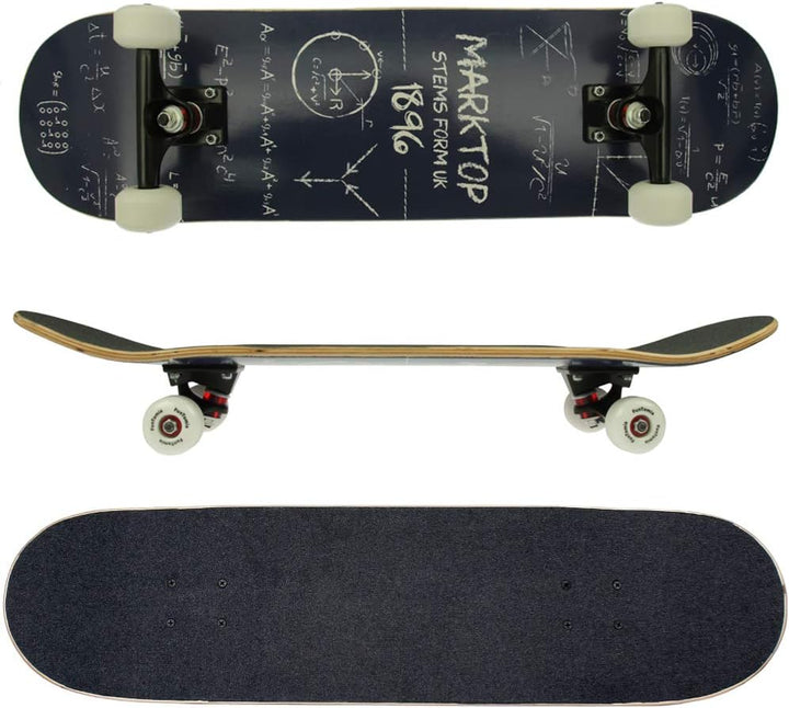 FunTomia Skateboard mit Mach1 Kugellager Rollenhärte 100A und 100% 7-lagigem Ahornholz Skate Board m