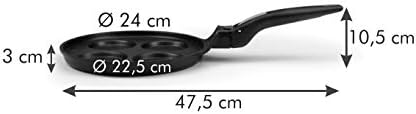 Tescoma Bratpfanne, Edelstahl, Schwarz, 24 cm