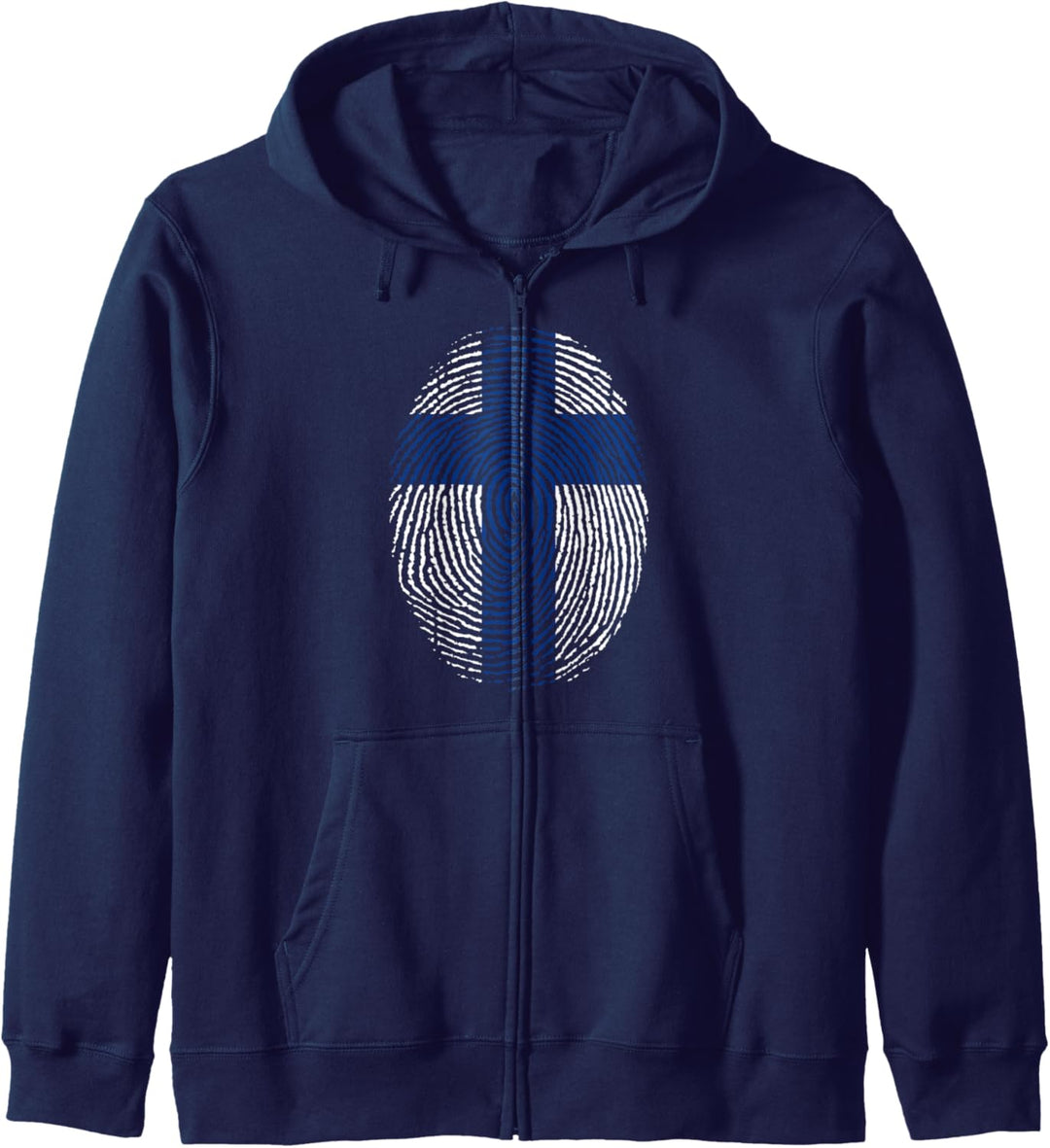 Finnland Flagge DNA Fingerabdruck Männer Frauen Kinder Kapuzenjacke