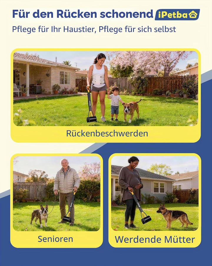 80 cm Grosser Hundekotschaufeln Langer Griff Hundekotsammler für Hunde und Katzen Faltbare Pooper Sc