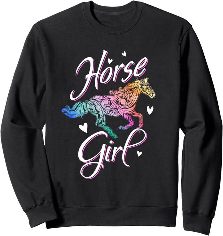 Pferde Shirt Mädchen Reiter Geschenk Damen Reiterin Spruch Sweatshirt