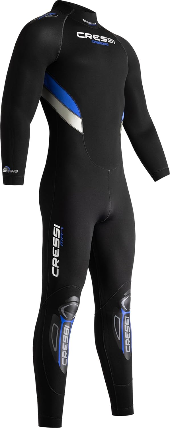 Cressi Castoro Man Monopiece Wetsuit - Taucheranzug Erhältlich in 5 oder 7 mm Neopren, Herren 5 mm S