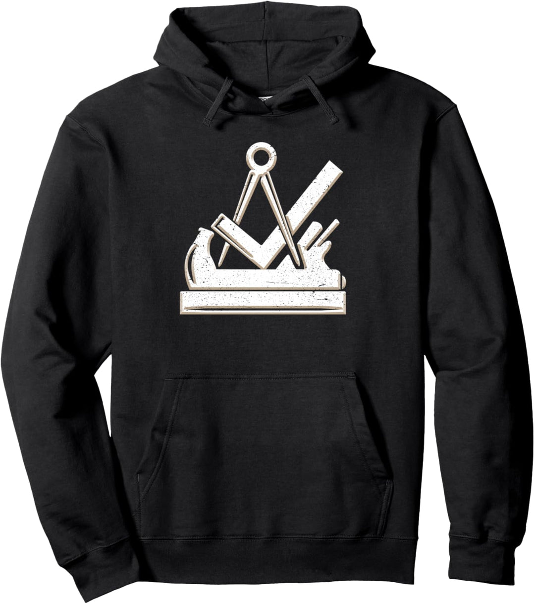 Tischler und Schreiner Handwerk Zunftzeichen im used Look Pullover Hoodie