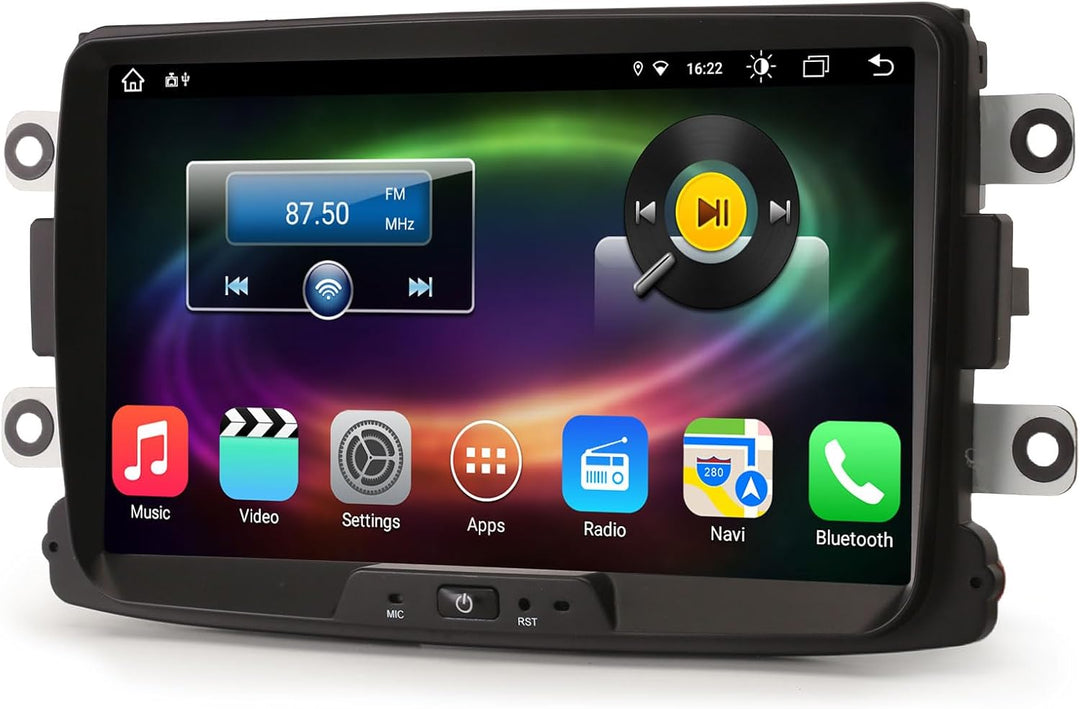 Erisin 8" Qualcomm 8-Kern 4GB+64GB Autoradio Bluetooth Android 14 GPS Navi für Renault Dacia Duster