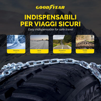 Goodyear 77910: "G9" Schneeketten, 9 mm, Grösse 95, Zertifizierung TUV und ÖNORM, 95