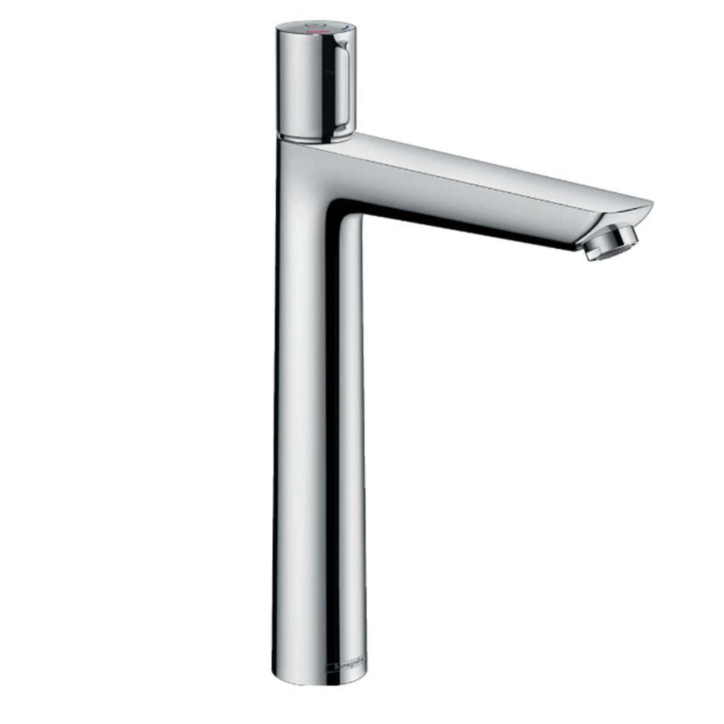 hansgrohe Wasserhahn Talis Select E (Armatur mit Auslauf Höhe 240mm und Zugstangen-Ablaufgarnitur) C