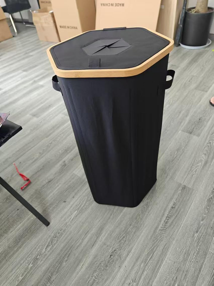 SXUUXB Pfandflaschen Sammelbehälter mit Deckel und Tragetasche,100L Pfandbehälter mit Loch,Ideal als