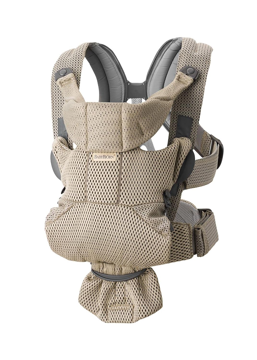 BabyBjörn Babytrage Move, 3D-Netzstoff, Grau-Beige, 1 Stück（1 er Pack） 3D-Netzstoff Grau-Beige, 3D-N