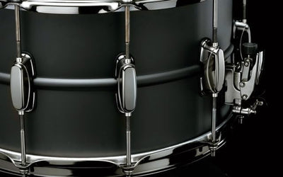 Tama SLP Steel Flat Black Snare - LST148 - 14'' x 8''