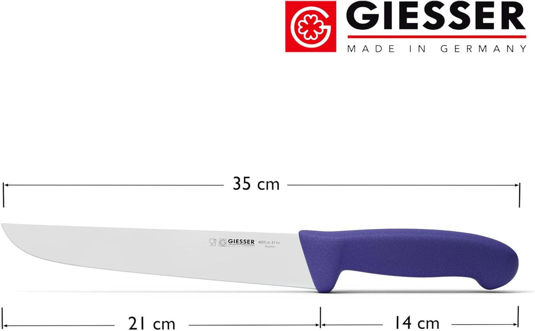 Giesser seit 1776 - Made in Germany - Schlachtmesser 21 cm Halal, lila, nachhaltiger griff, rutschfe