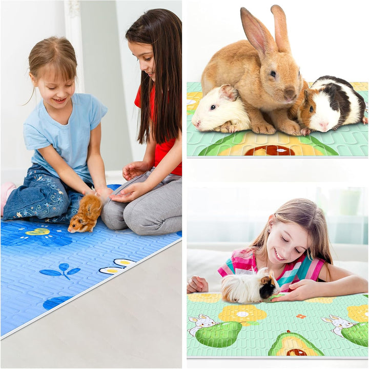 2 wiederverwendbare, waschbare und wasserdichte Käfigeinlagen für Meerschweinchen, für kleine Tiere,