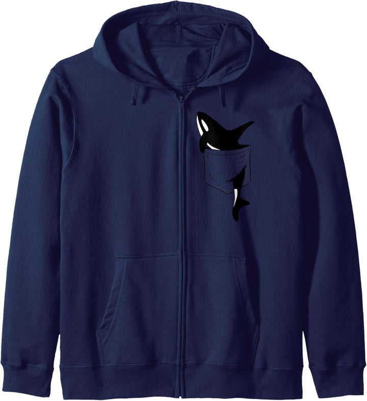 Lässiger Killer Wal Lustiger Orca in Deiner Tasche Kapuzenjacke