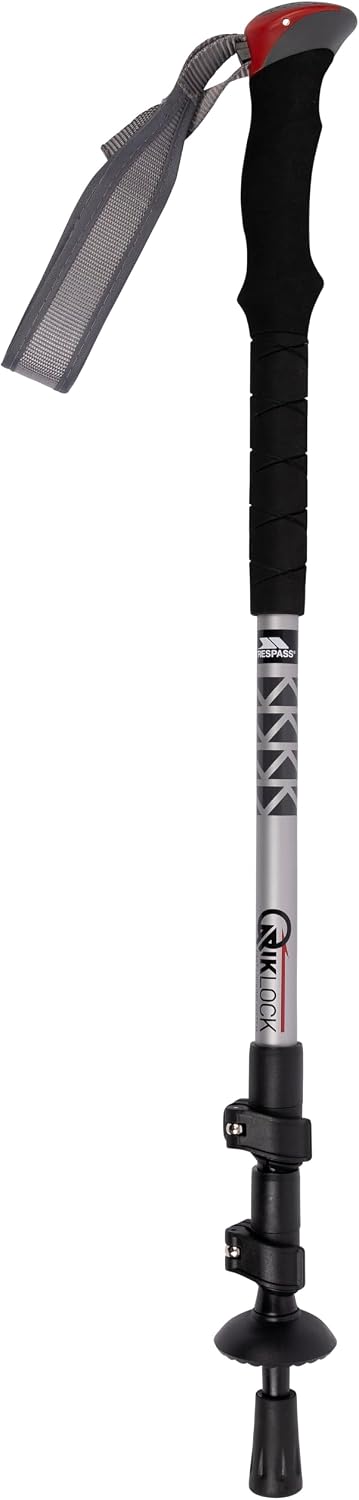 Trespass Wanderstock Qiklock mit 3 Abschnitten, Silver, One Size, UUACMIM30017_SILEACH