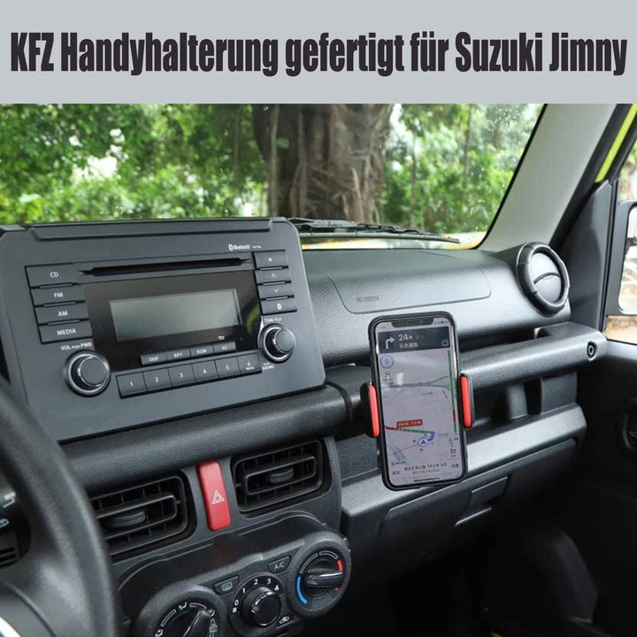 Handyhalterung Auto für Suzuki Jimny JB64 JB74 2019-2024, Aluminium und ABS, 360° Drehbar, für 4-7 Z