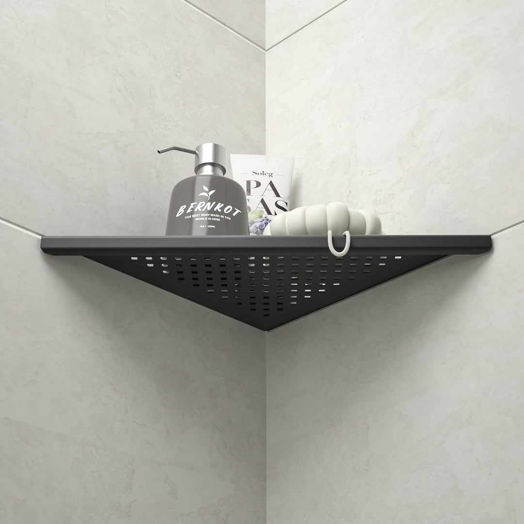 Bernkot Eckablage Duschablage 304 Edelstahl ohne Bohren für Badezimmer Shampoo Halter Organizer Quad