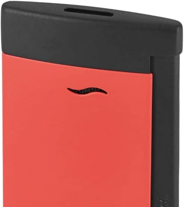 ST Dupont Slim 7 Feuerzeug Schwarz und Mattrot