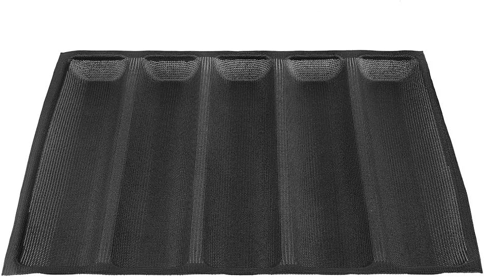 5 Laib Silikon Baguette Backform Baguetteblech, Baguette Pan Baguette Backblech Französisch Brot Bac