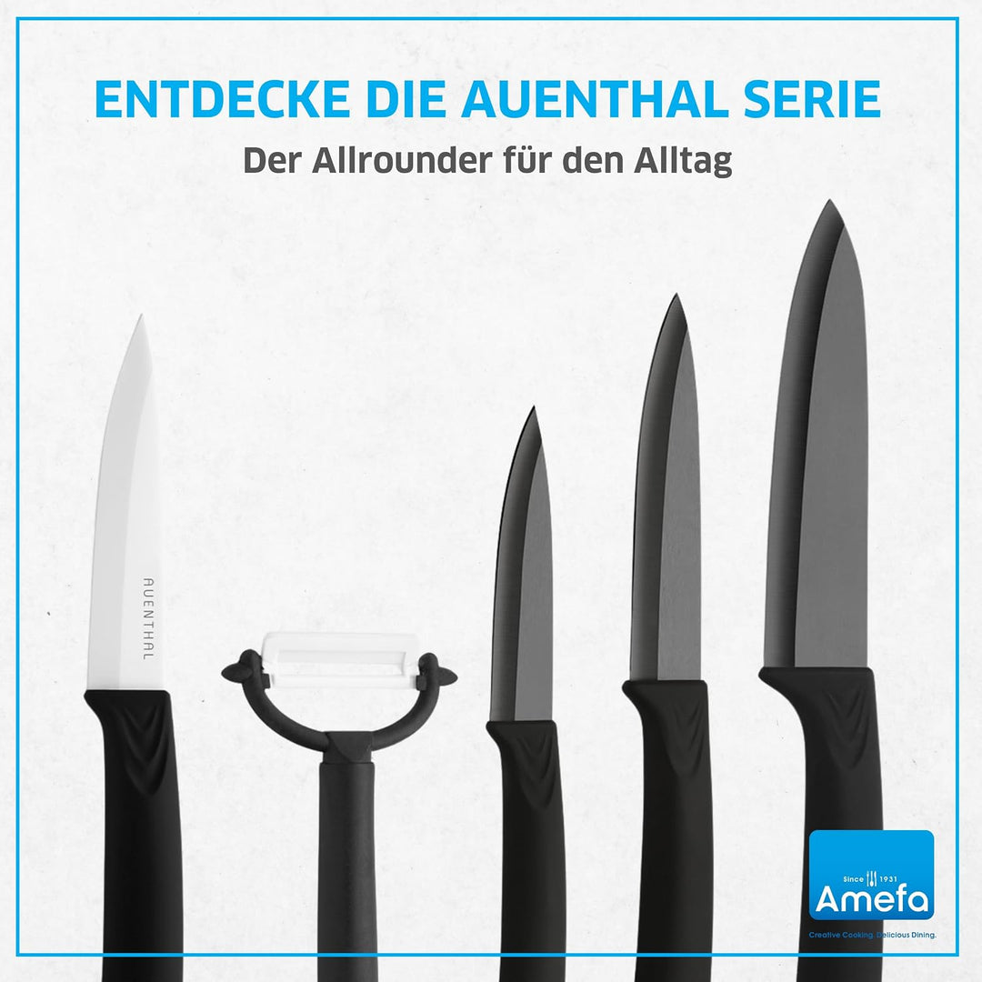 Amefa AUENTHAL Keramikmesser Set | 4-teilig | Klingen aus Keramik | Extrem scharf und leicht | Kochm