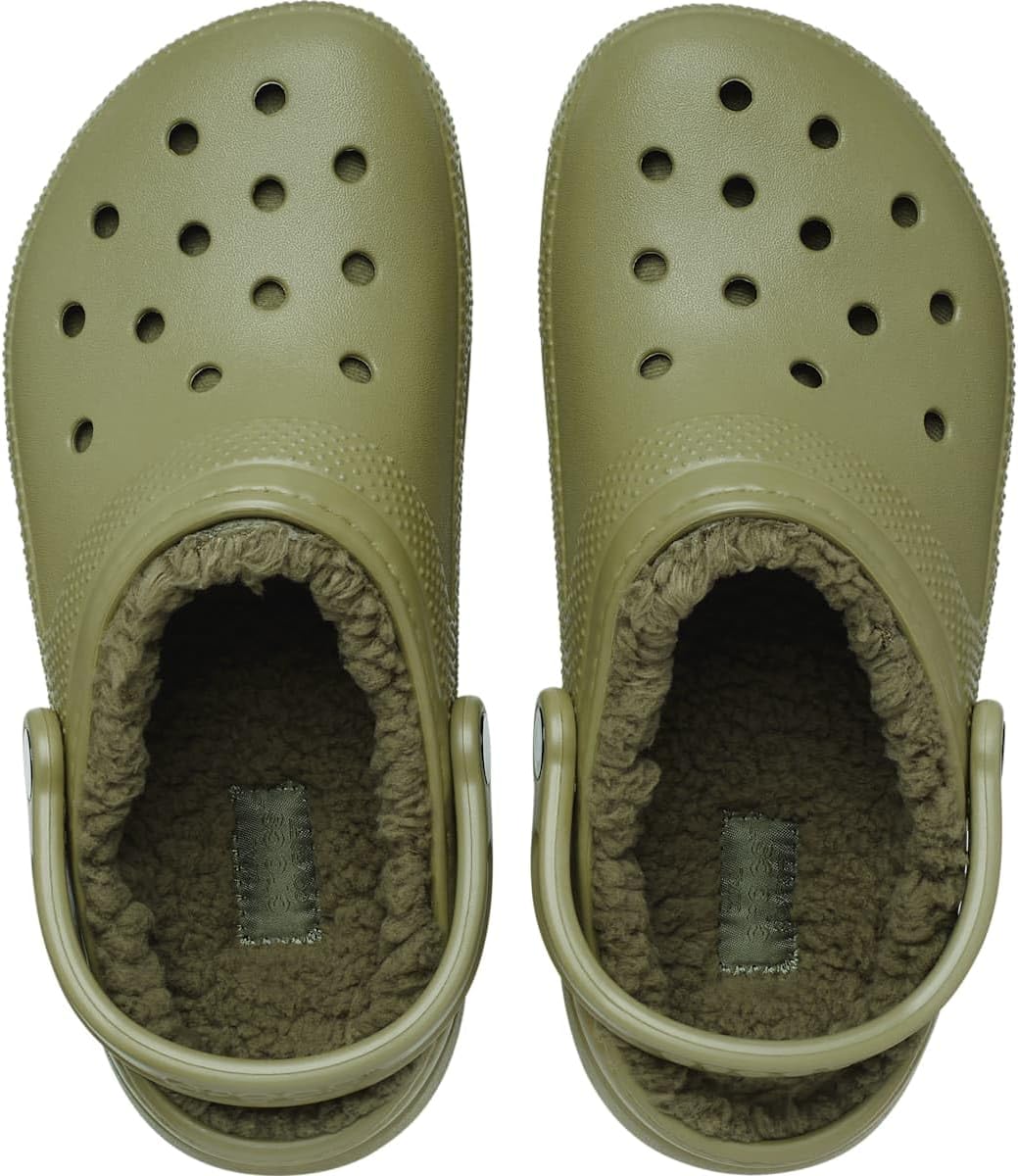 Crocs Unisex Classic Lined Clogs 34/34.5 EU Aloe, 34/34.5 EU Aloe