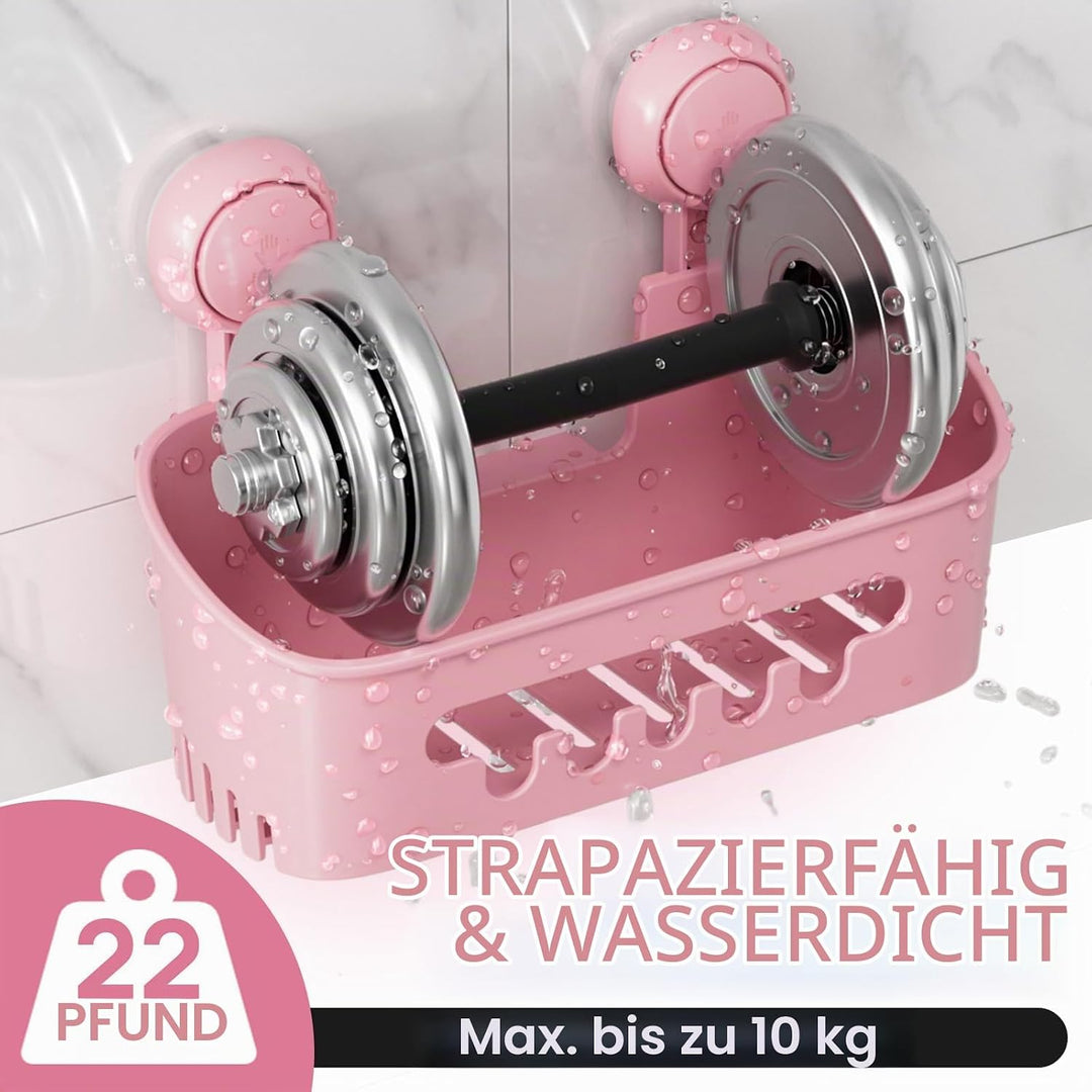 LEVERLOC Duschablage Saugnapf &amp; Seifenschale &amp; Zahnbürstenhalter 3er-Pack Duschregal ohne Bohren Abn