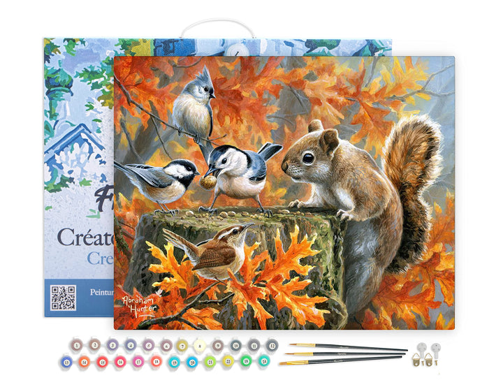 Figured'Art Malen Nach Zahlen Erwachsene Mit Rahmen Verspieltes Eichhörnchen - Paint by Numbers Bast