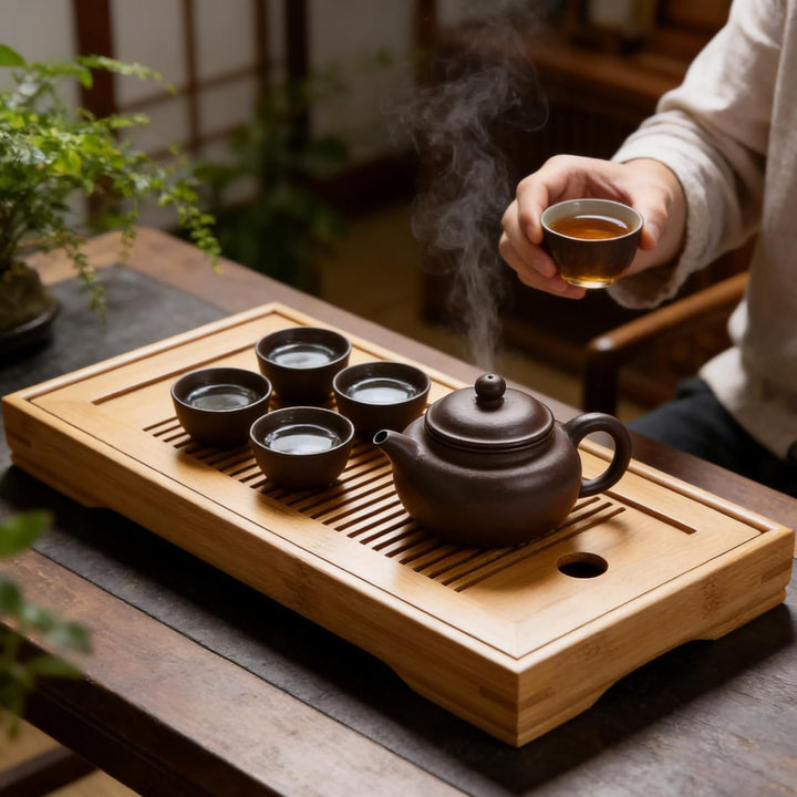 Gongfu Teetablett, Chinesischen Tee Tisch Bambus Tee Tablett, Tee Serviertablett Chinesisch Kung Fu