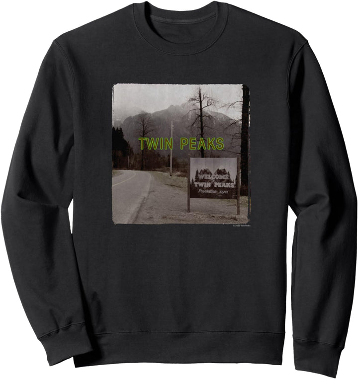 Twin Peaks Welcome Sign With Mountain View Sweatshirt
